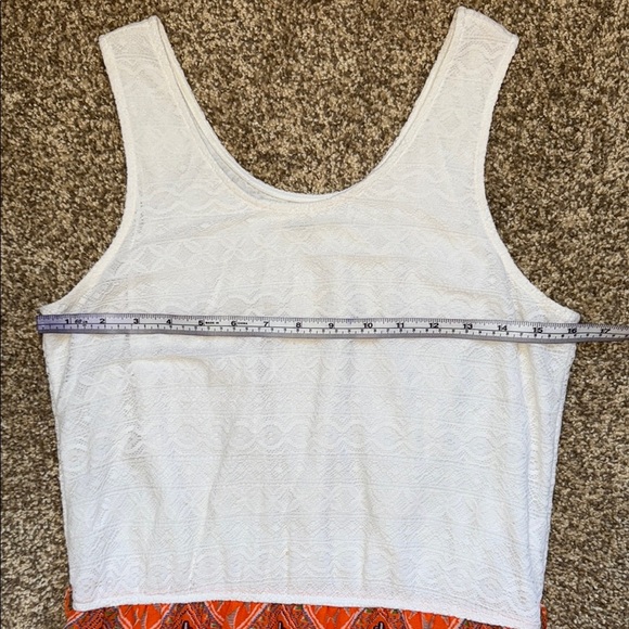 Ardene White and Orange Chevron Maxi Sundress Sleeveless - Picture 10 of 11